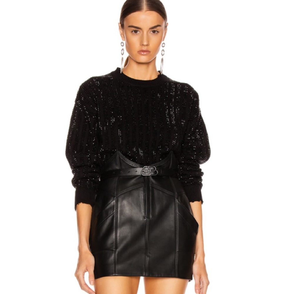 $575 RtA distressed crystal embellished sweater